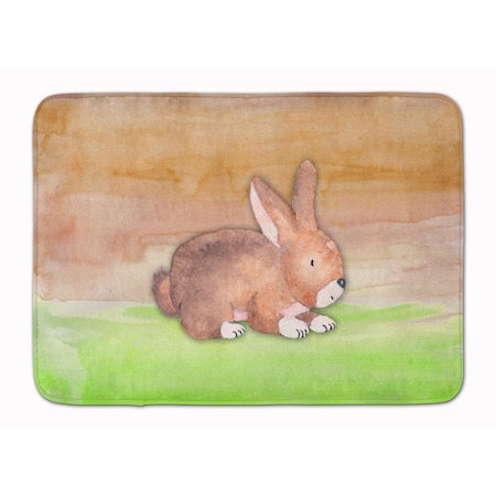 Carolines Treasures Rabbit Watercolor Machine Washable Memory Foam Mat BB7410RUG